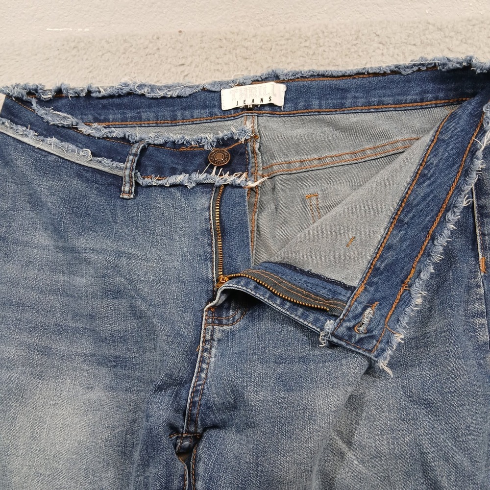 Thrill Jeans Patchwork Distressed Straight Leg Wo… - image 4